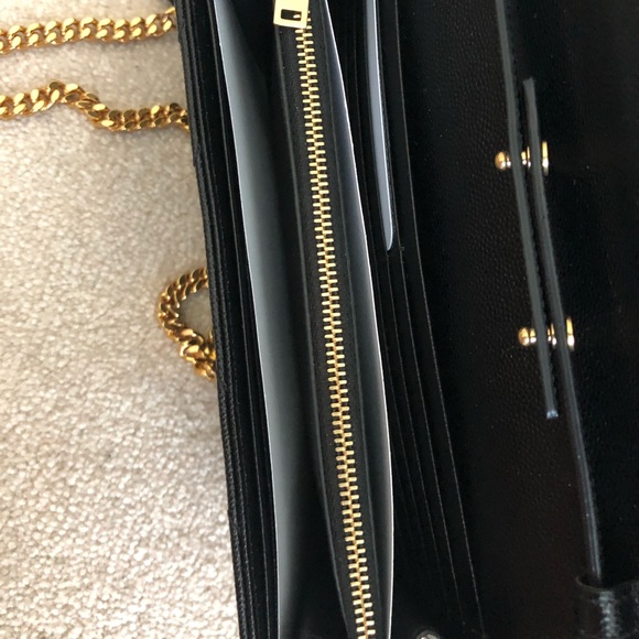Yves Saint Laurent Bags Ysl Wallet On Chain Woc Black With Gold